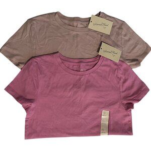 Universal Threads Women's Shrunken Short Sleeve T-shirt Set 2 Size XS